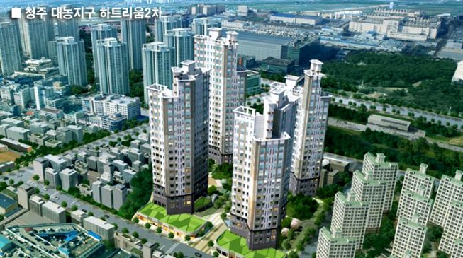 두진건설 시공실적 - 청주 대농지구 하트리움2차